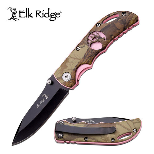 Elk Ridge Taschenmesser Camopink Klappmesser Knife Camping