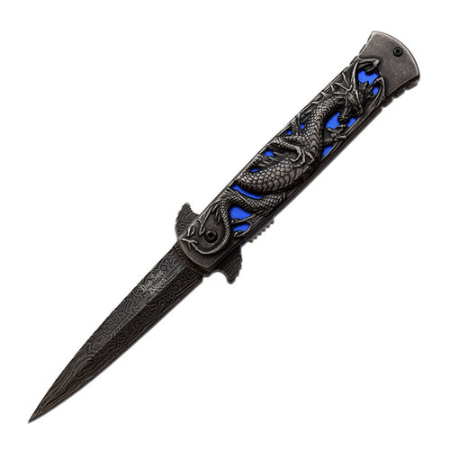 Dark Side Blades - Taschenmesser - Blau - Fantasy Stiletto