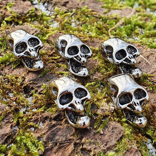 5 x Skull Totenkopf Skull Großloch Schädel für Paracord