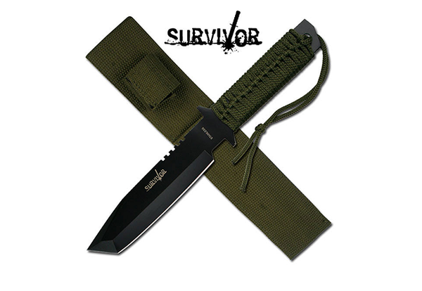 Survivor Outdoor Messer Tanto Jagdmesser Jagd Camping Knife