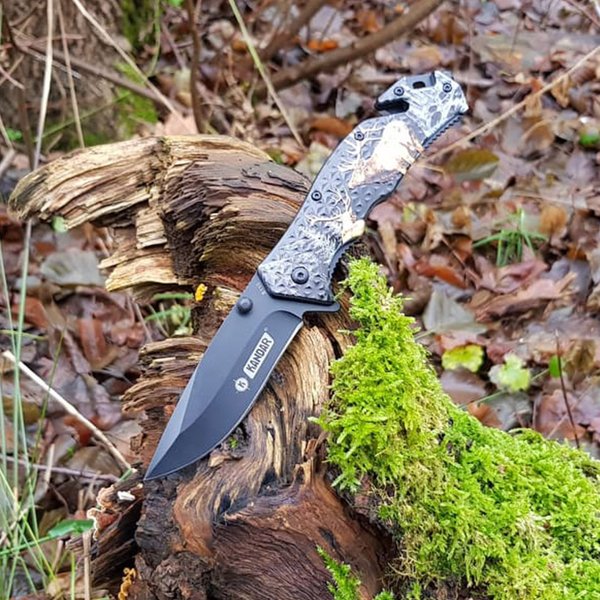 Kandar Rescue Taschenmesser mit Jagdmotiv Knife Hirsch