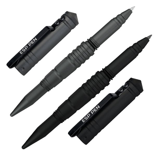 ESP Tactical Pen Kubotan Palmstick Security Black Titanium