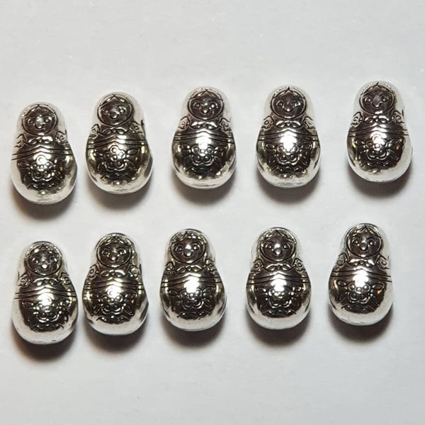 Großlochperlen 10 Stück Matroschka Paracord Perlen