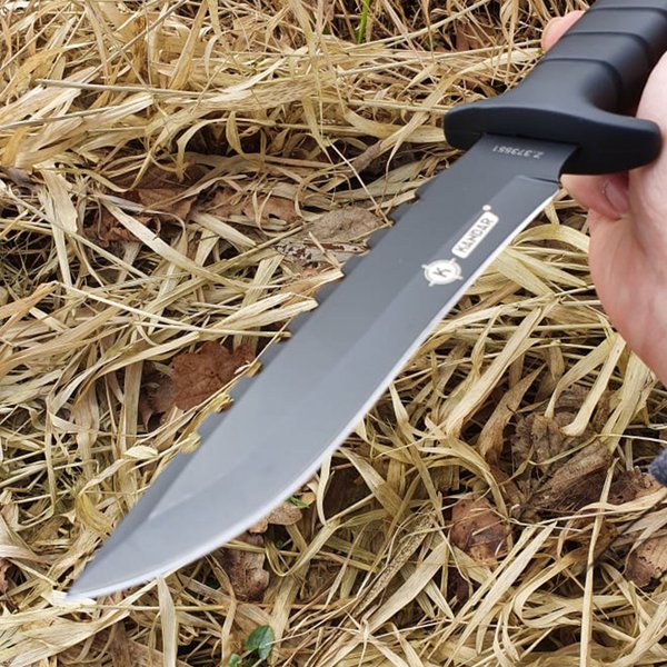 Jagdmesser Fahrtenmesser Survivalmesser Knife Schwarz MM03