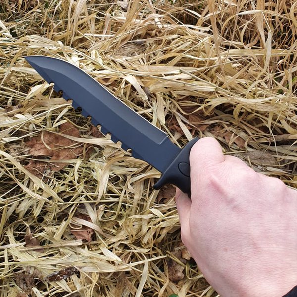Jagdmesser Fahrtenmesser Survivalmesser Knife Schwarz MM03
