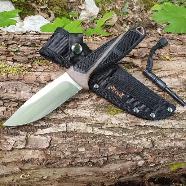 Elk Ridge Fixed Knife Messer Jagdmesser inkl.Feuerstein