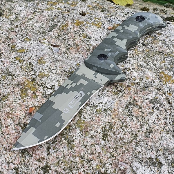 Messer Jagdmesser Gürtelmesser Angeln Camouflage JM13D
