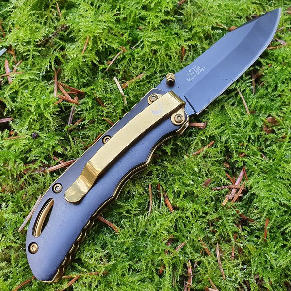 Elk Ridge Taschenmesser Schwarz Gold Klappmesser Knife