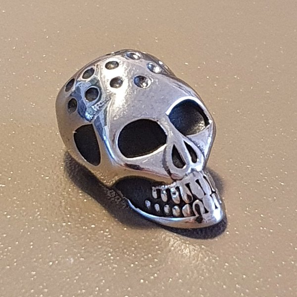 1 x Edelstahl Skull Totenkopf Beads Lanyard 8,5 mm Loch