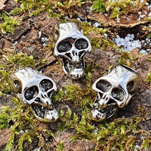 5 x Skull Totenkopf  Großloch Schädel für Paracord