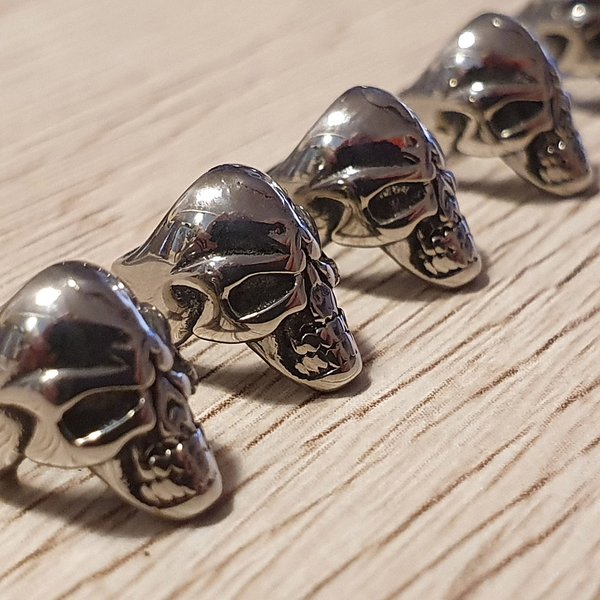 1 x Edelstahl Skull klein Totenkopf Beads Paracord Lanyard